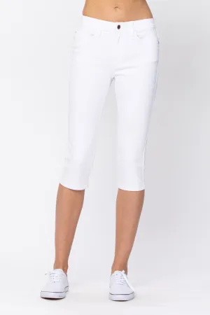 1, 3 & 5 ONLY Judy Blue: White Capri Denim