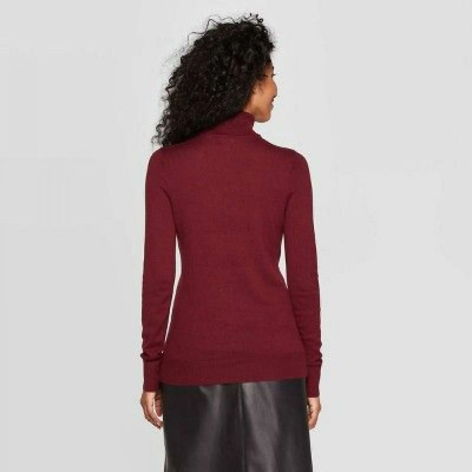 A New Day Women's Long Sleeve Rib-Knit Cuff Turtleneck Sweater