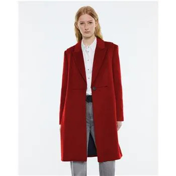 Andam -Classic Wool Mix Coat in Red