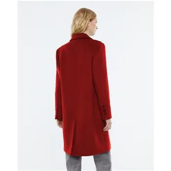 Andam -Classic Wool Mix Coat in Red