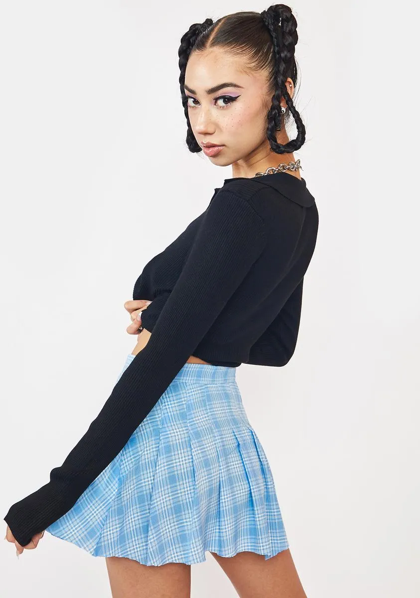 Blue Emily Plaid Skirt
