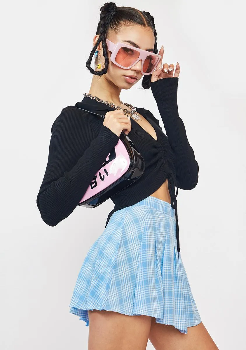 Blue Emily Plaid Skirt