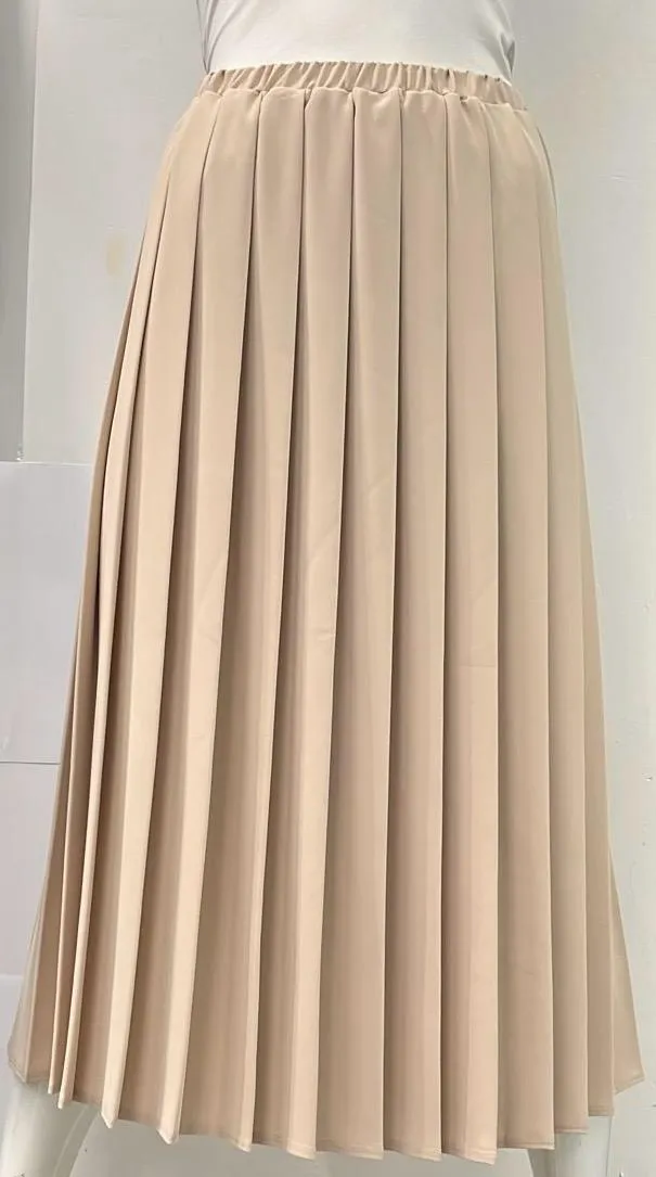 CLASS COLLECTION LOOSE PLEATS SKIRT BEIGE