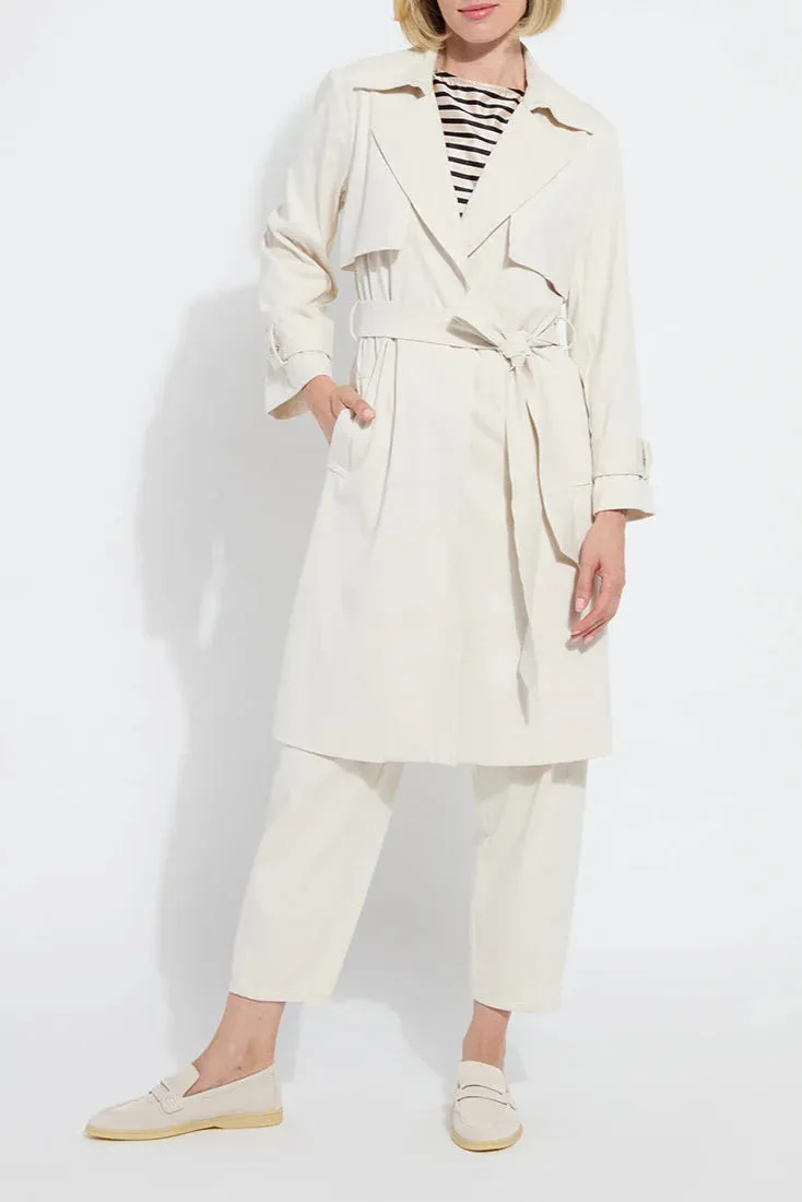Cordelia Cotton Trench Coat- Oat