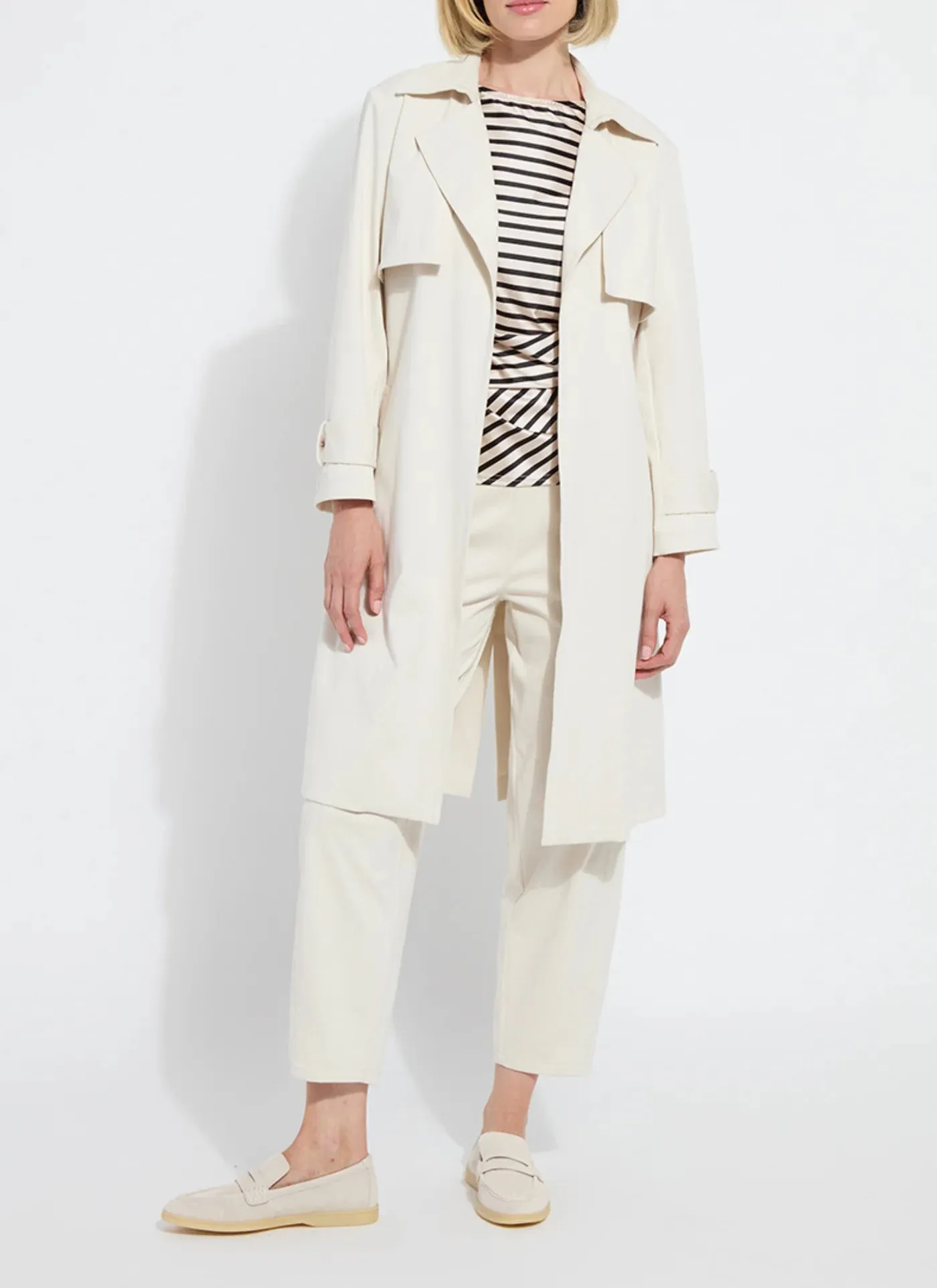 Cordelia Cotton Trench Coat- Oat