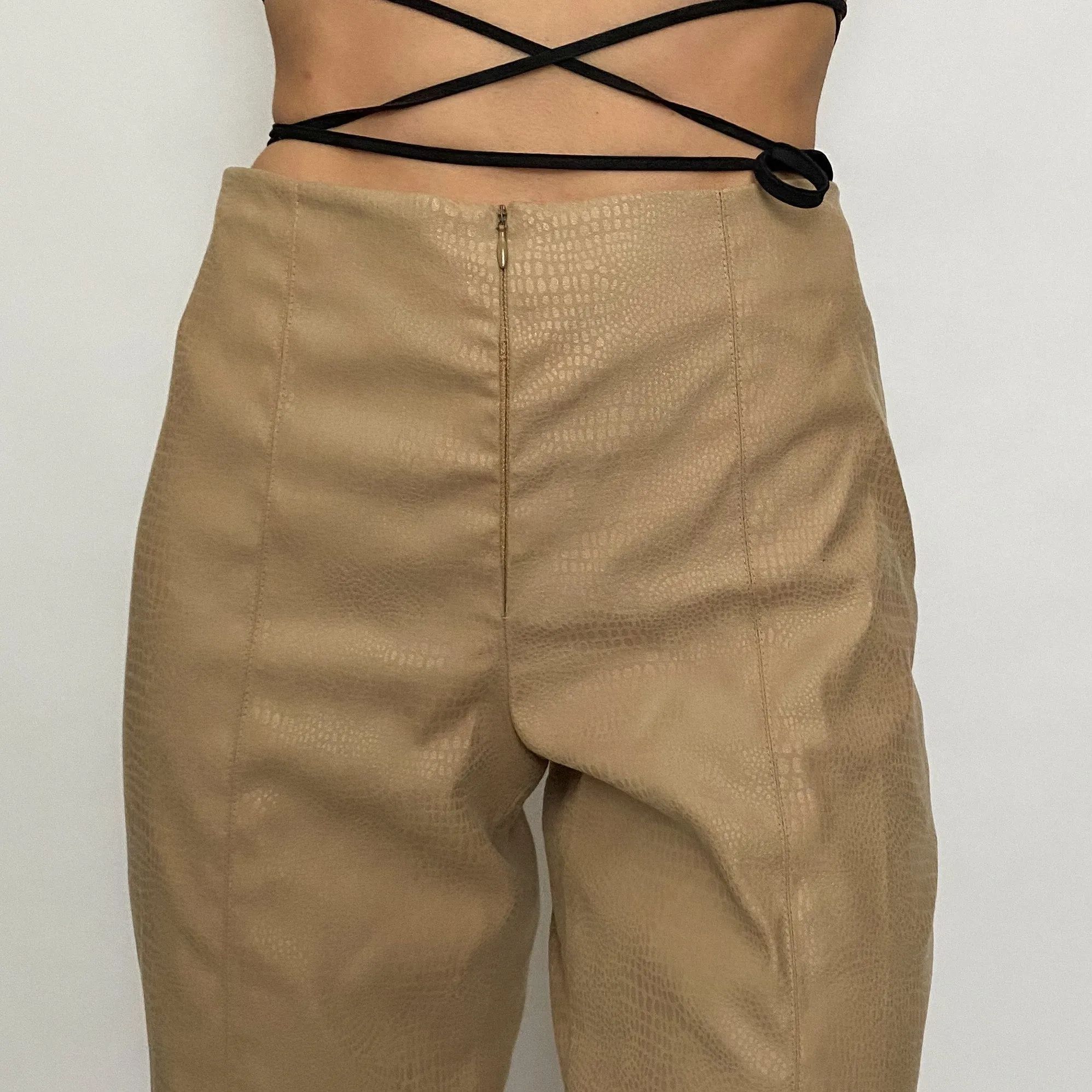 croc effect pants - size 2