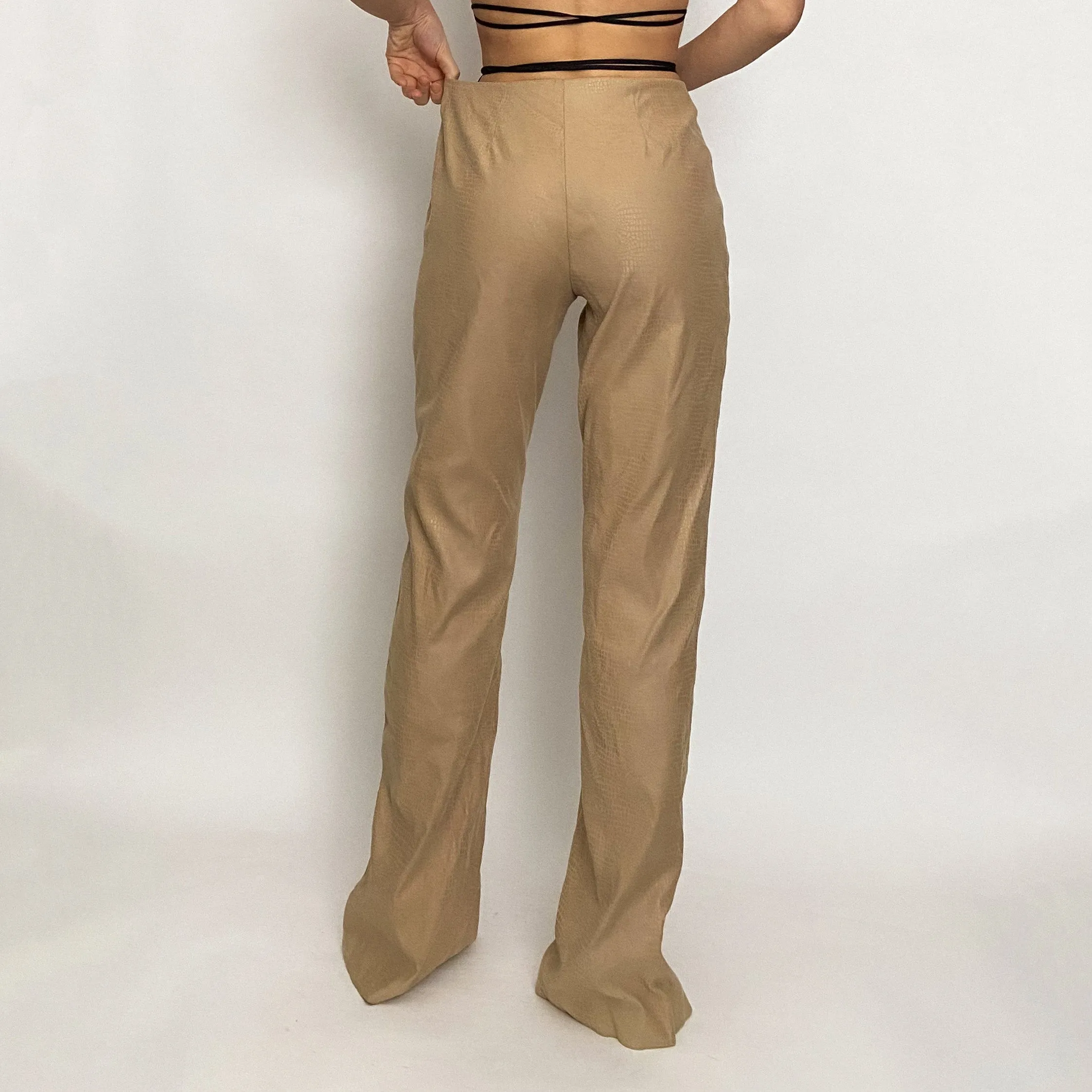 croc effect pants - size 2