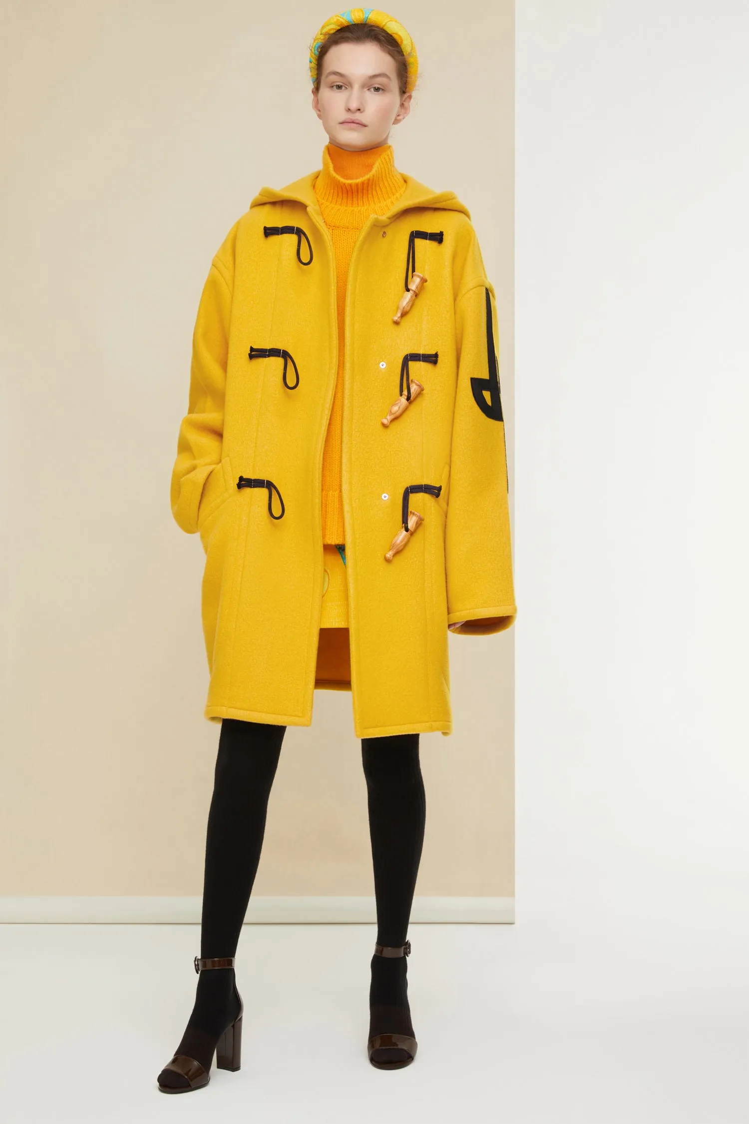 Duffle coat in eco-friendly wool and cashmere