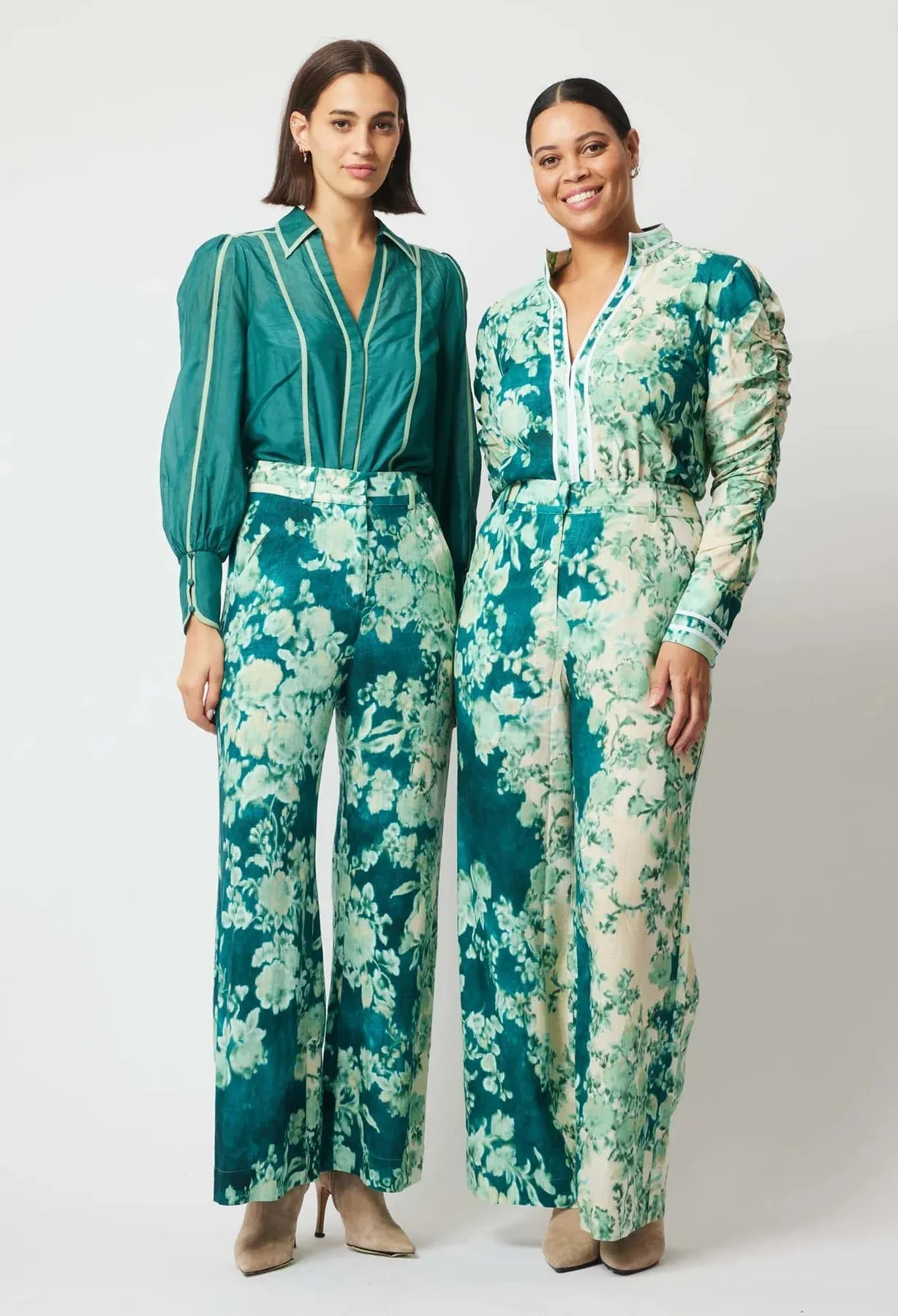 Dynasty Linen Viscose Wide Leg Pant