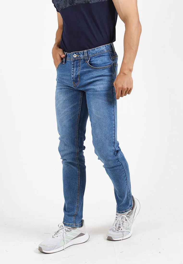 Forest Stretchable Slim Fit Jeans Men Denim Jeans | Seluar Jeans Lelaki Slim Fit - 610205