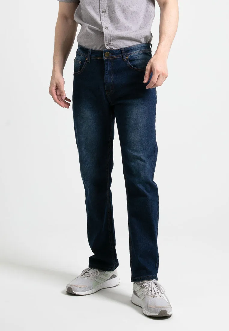 Forest Stretchable Straight Cut Jeans Men Denim Jeans | Seluar Jeans Lelaki Straight Cut- 610215