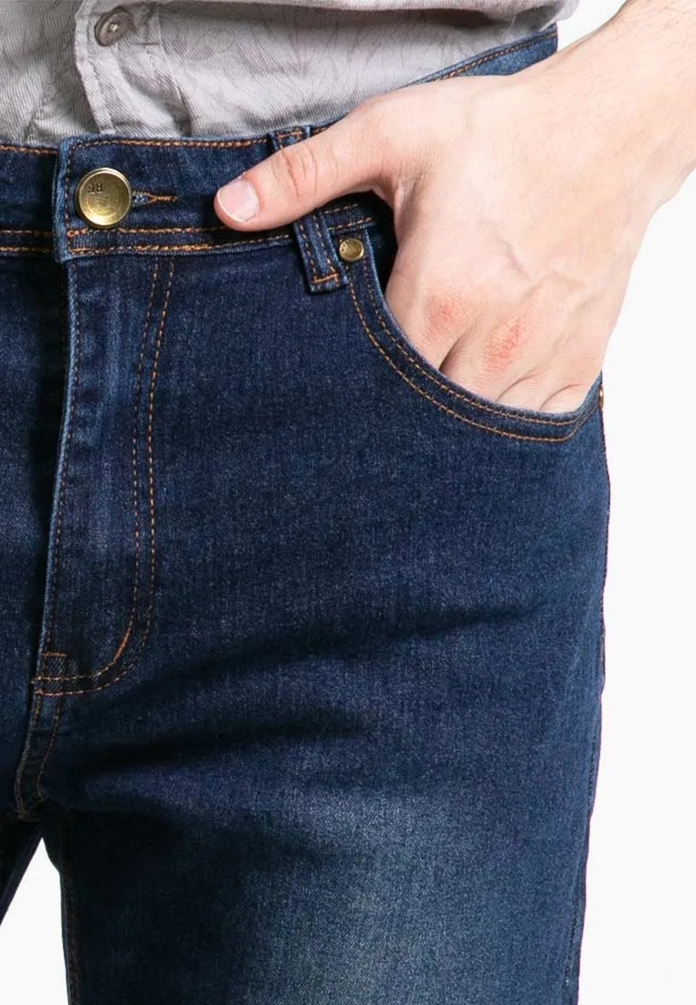 Forest Stretchable Straight Cut Jeans Men Denim Jeans | Seluar Jeans Lelaki Straight Cut- 610215