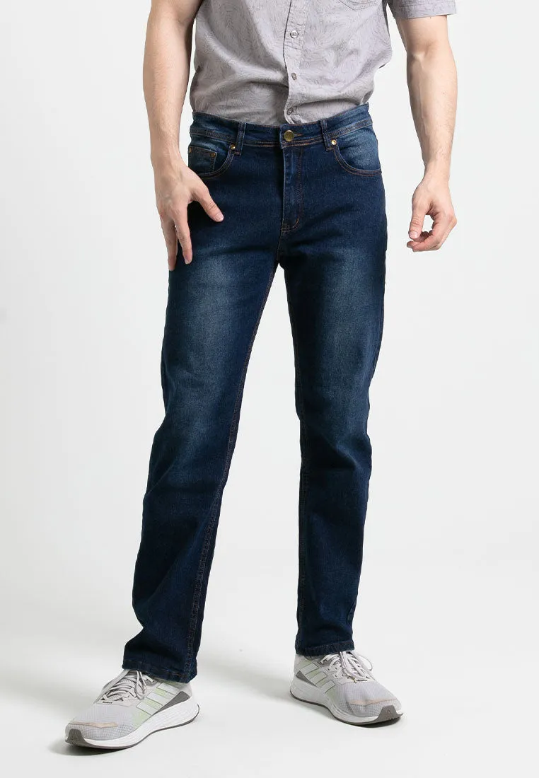 Forest Stretchable Straight Cut Jeans Men Denim Jeans | Seluar Jeans Lelaki Straight Cut- 610215