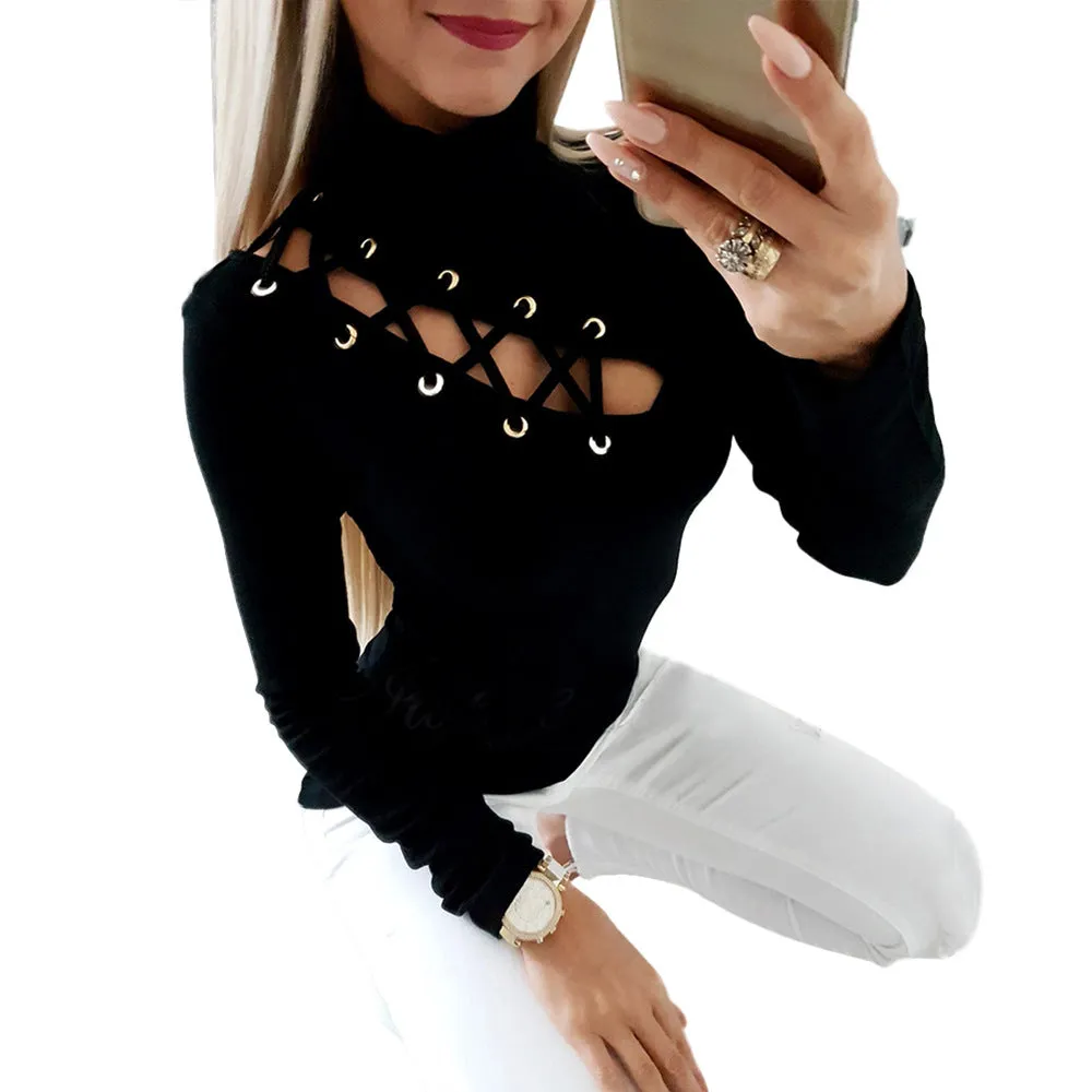 Luna Slim turtleneck T-shirt with long sleeves