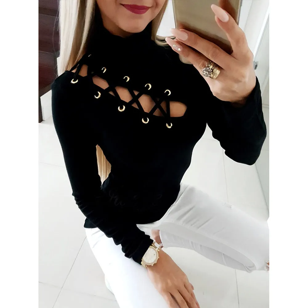Luna Slim turtleneck T-shirt with long sleeves