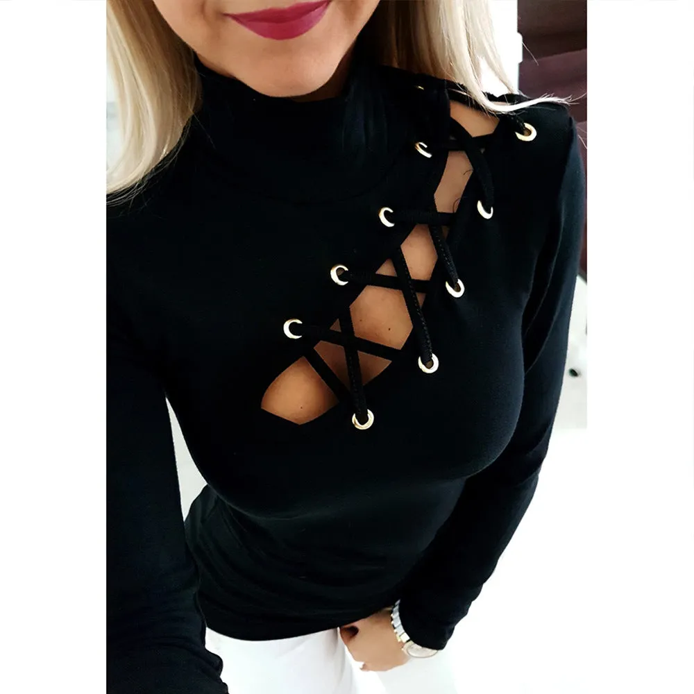 Luna Slim turtleneck T-shirt with long sleeves