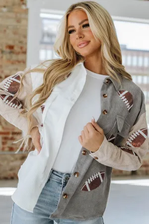 Matt Sequin Football Corduroy Shacket | DROP-SHIP