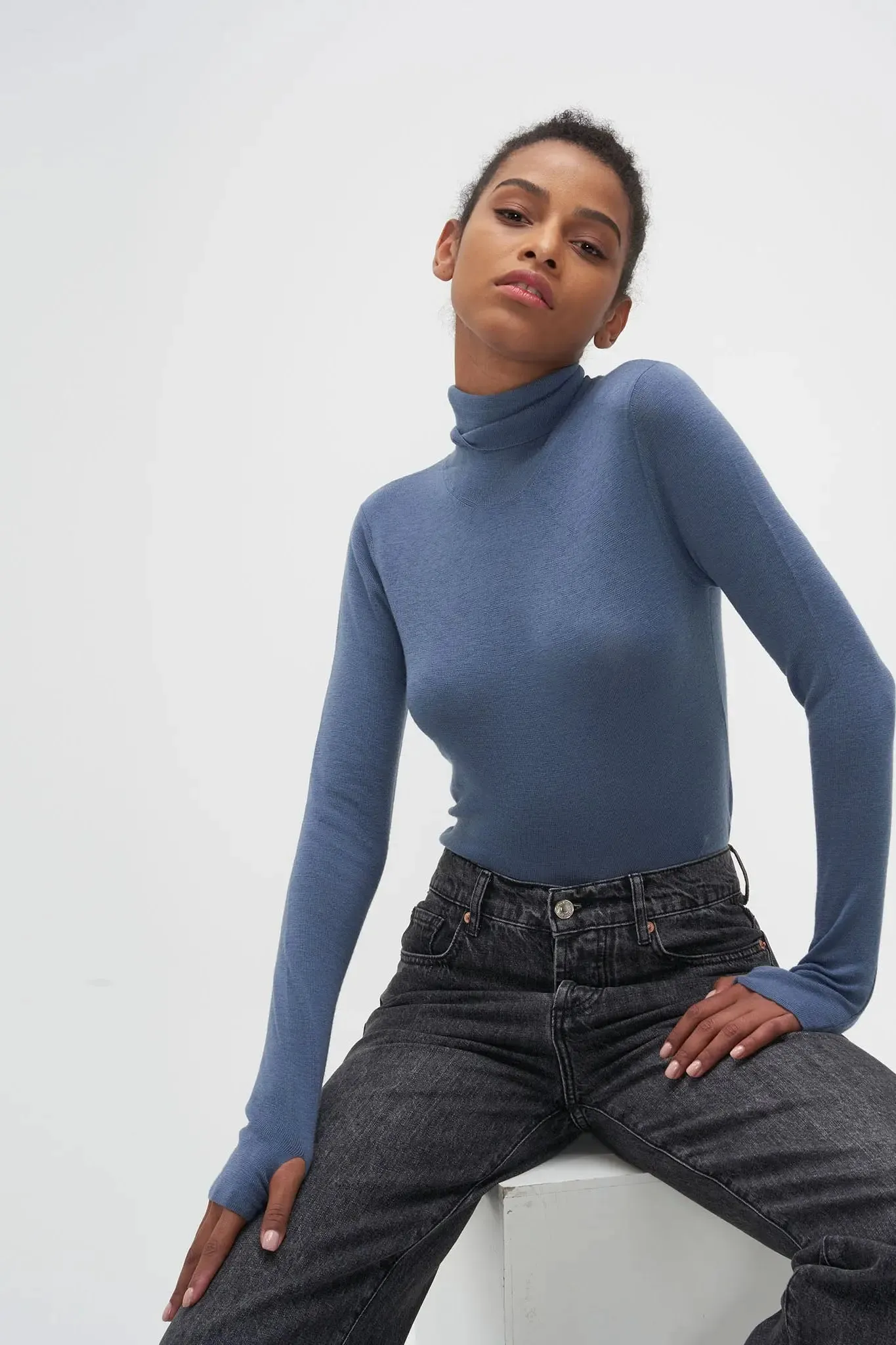 Merino Wool Turtleneck Sweater