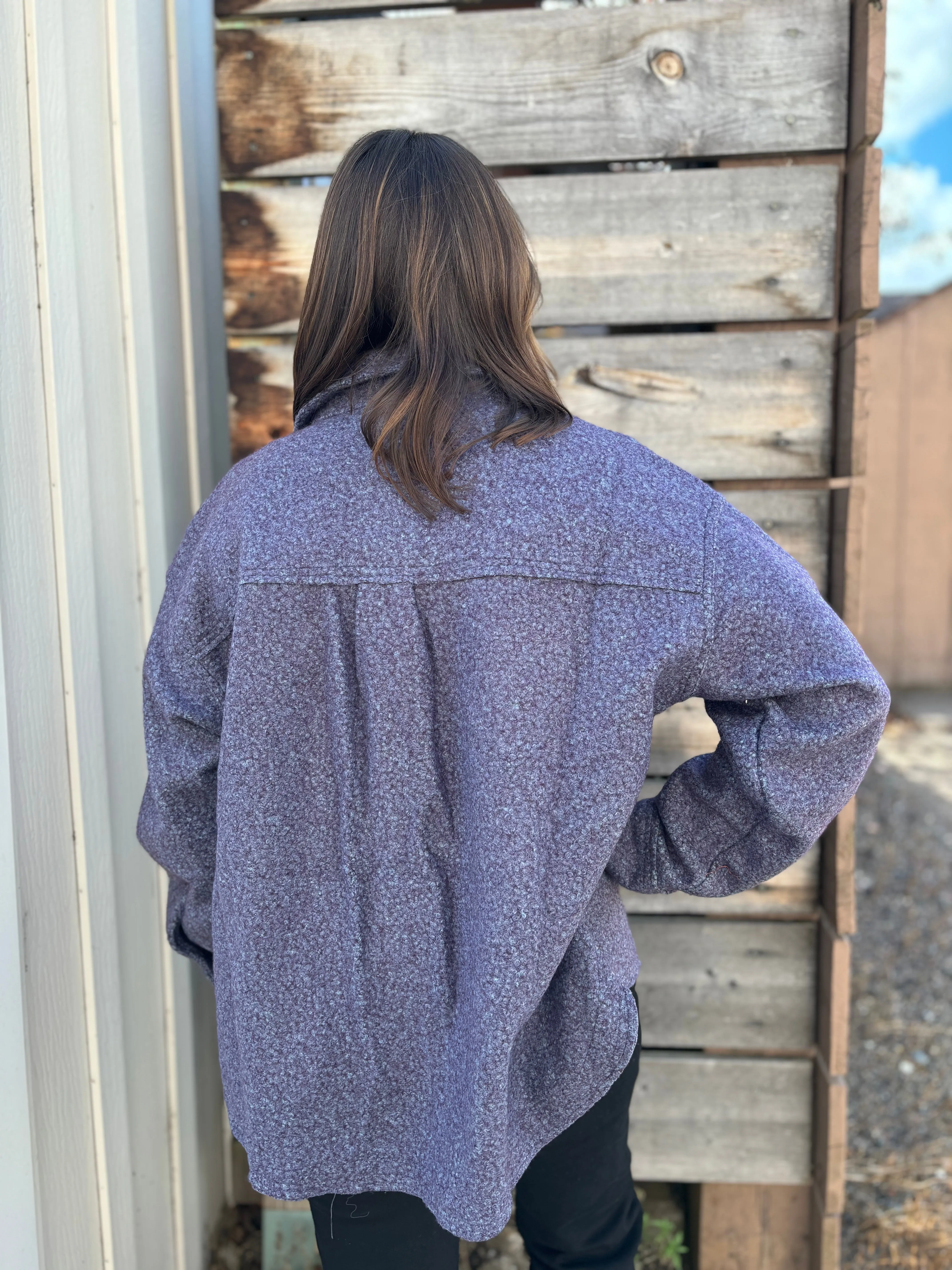 Nubby Button Down Jacket