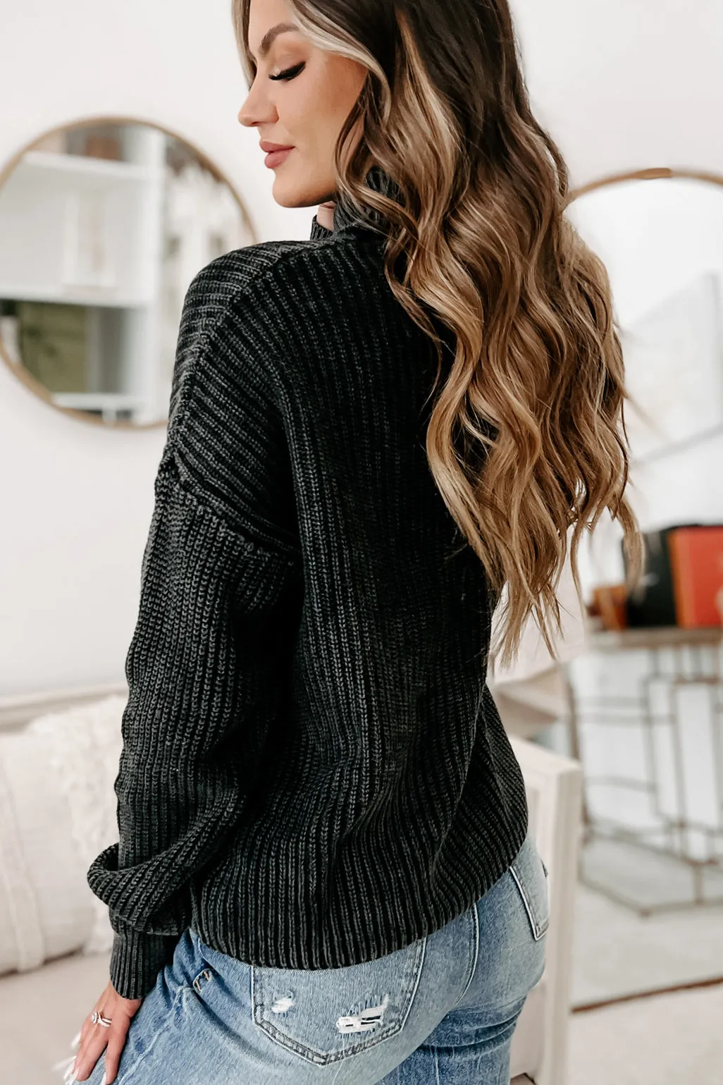 Okay With Me Turtleneck Sweater (Black)