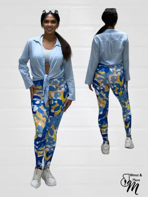 Printed Digital Print Stretchable Leggings - P2037
