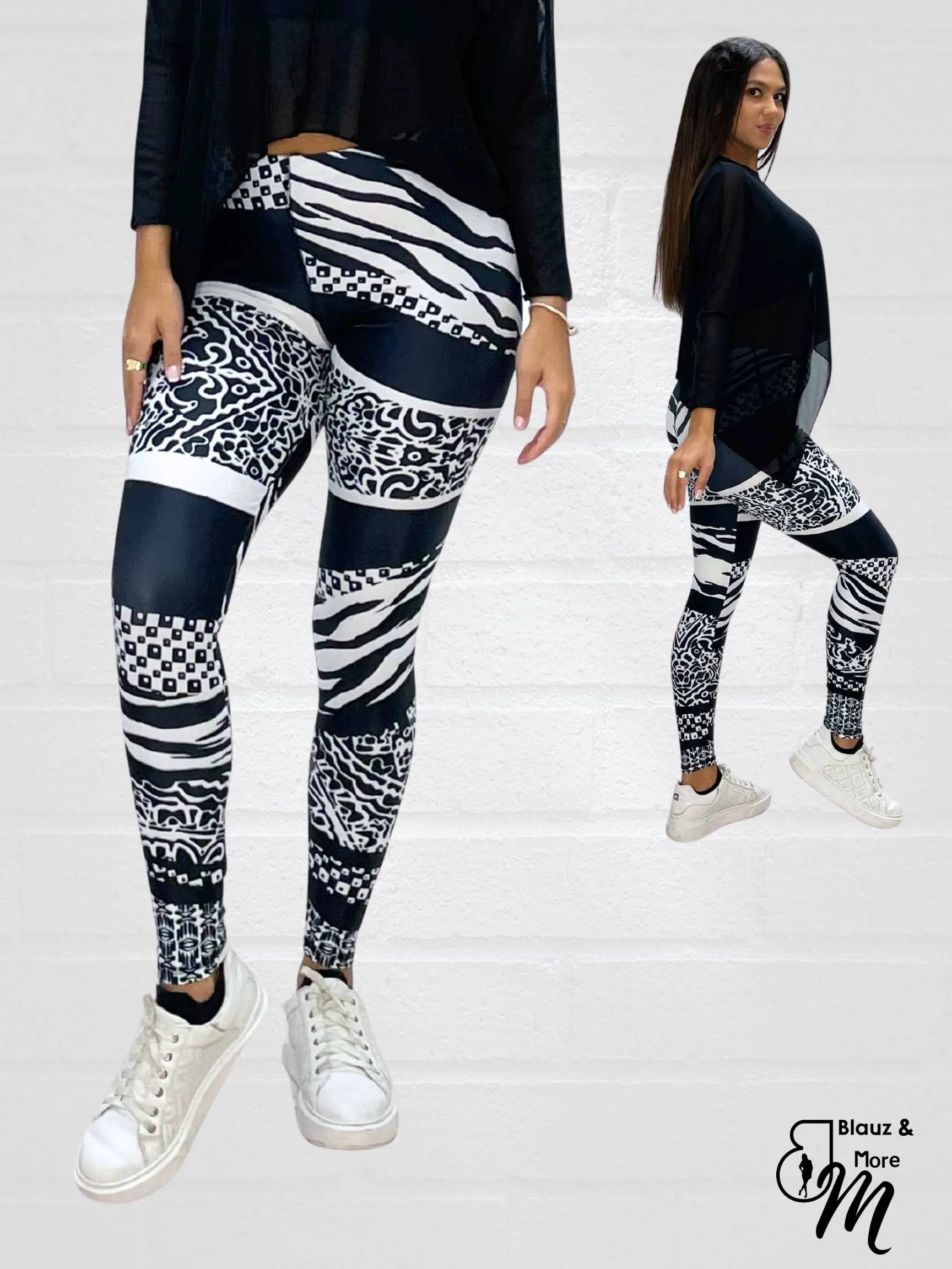 Printed Digital Print Stretchable Leggings - P2037