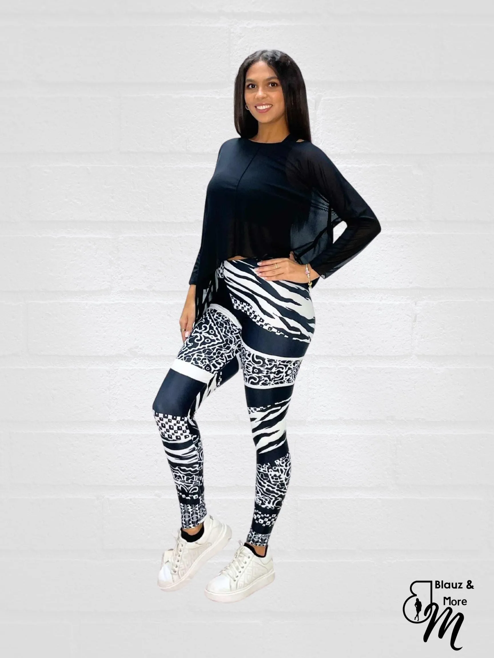 Printed Digital Print Stretchable Leggings - P2037