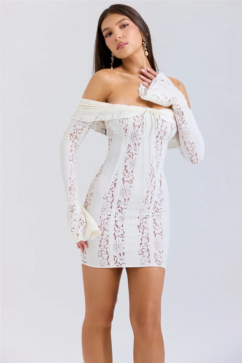 Regina Lace Off-shoulder Sexy Maxi Dress
