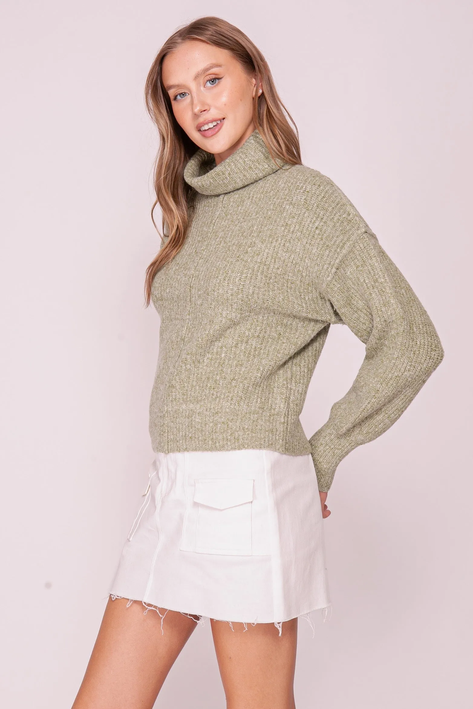 Sage Style Turtleneck Sweater