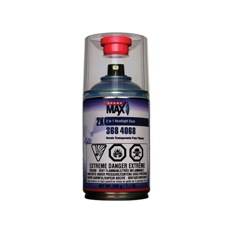 SprayMax 3684068 2K 2-in-1 Headlight Clear Coat
