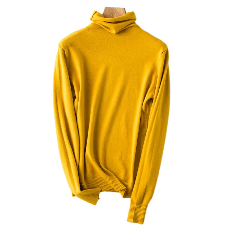 Sweater Women Korean Knitted Turtleneck Matching Loose Long Sleeved Outerwear