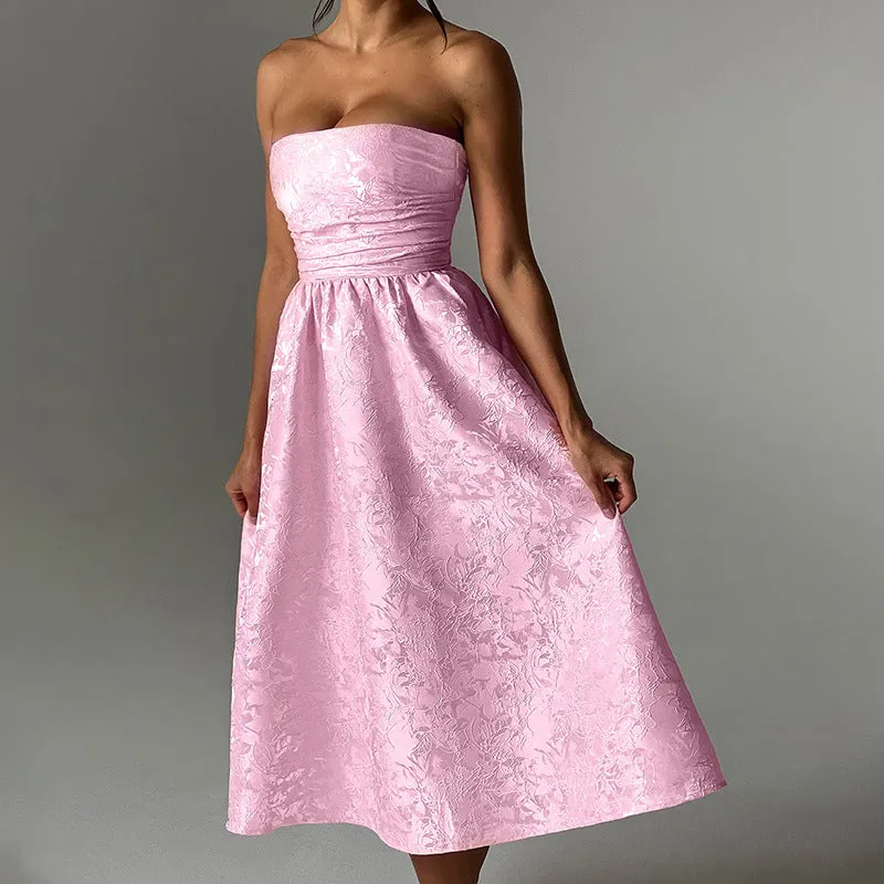 Tara Strapless Backless Sexy Midi Dress