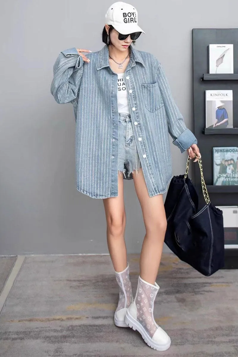 TF741 Mid-length Denim Jacket