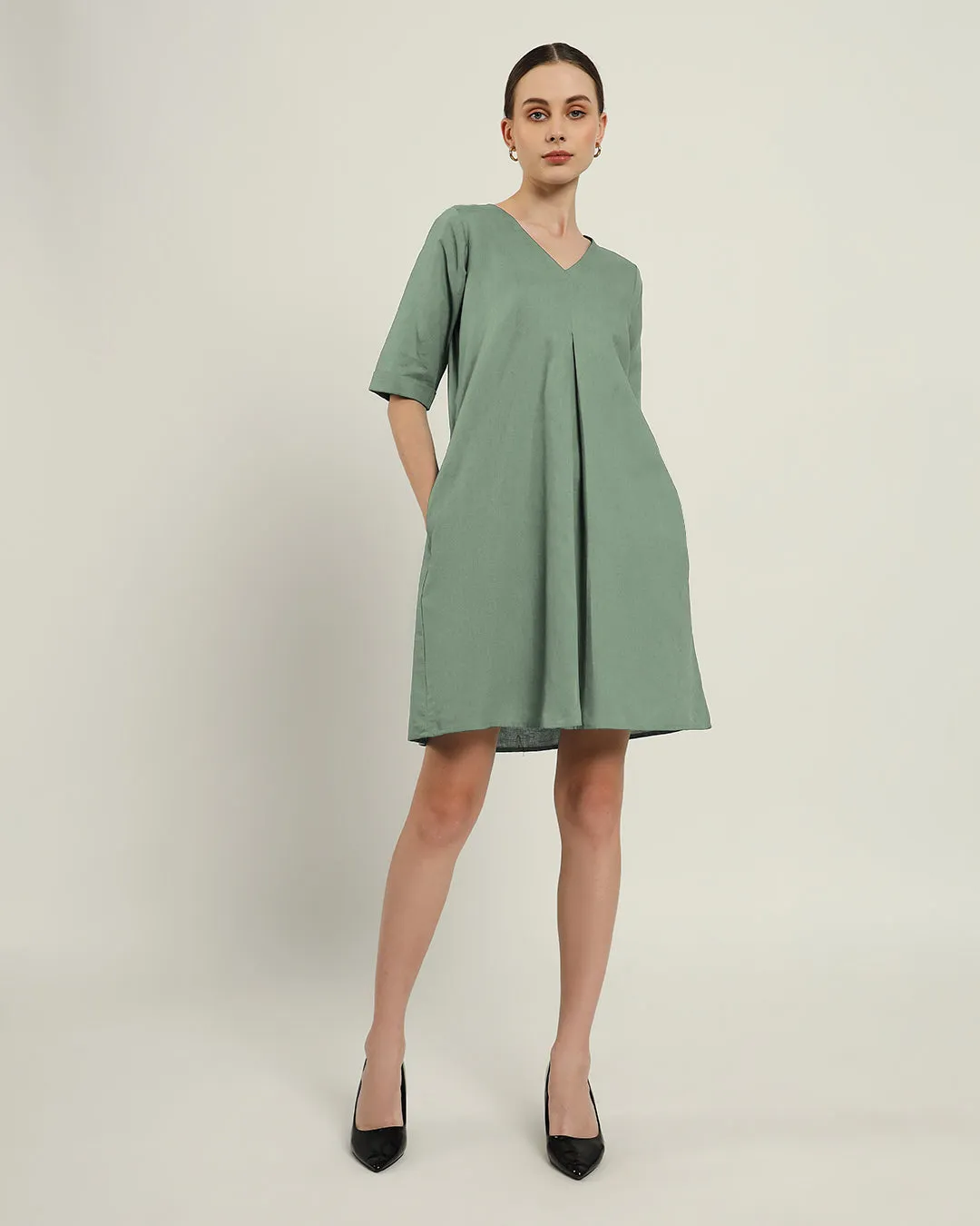 The Giza Mint Cotton Dress