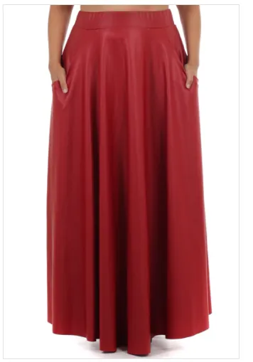 Vegan Leather Maxi Skirt