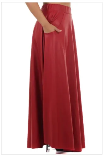 Vegan Leather Maxi Skirt