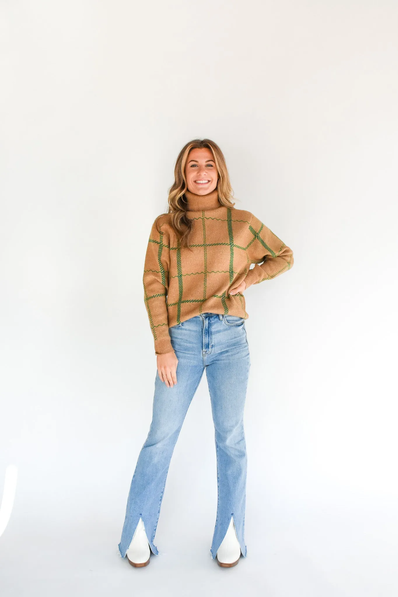 Very Plaid Things Turtleneck Sweater