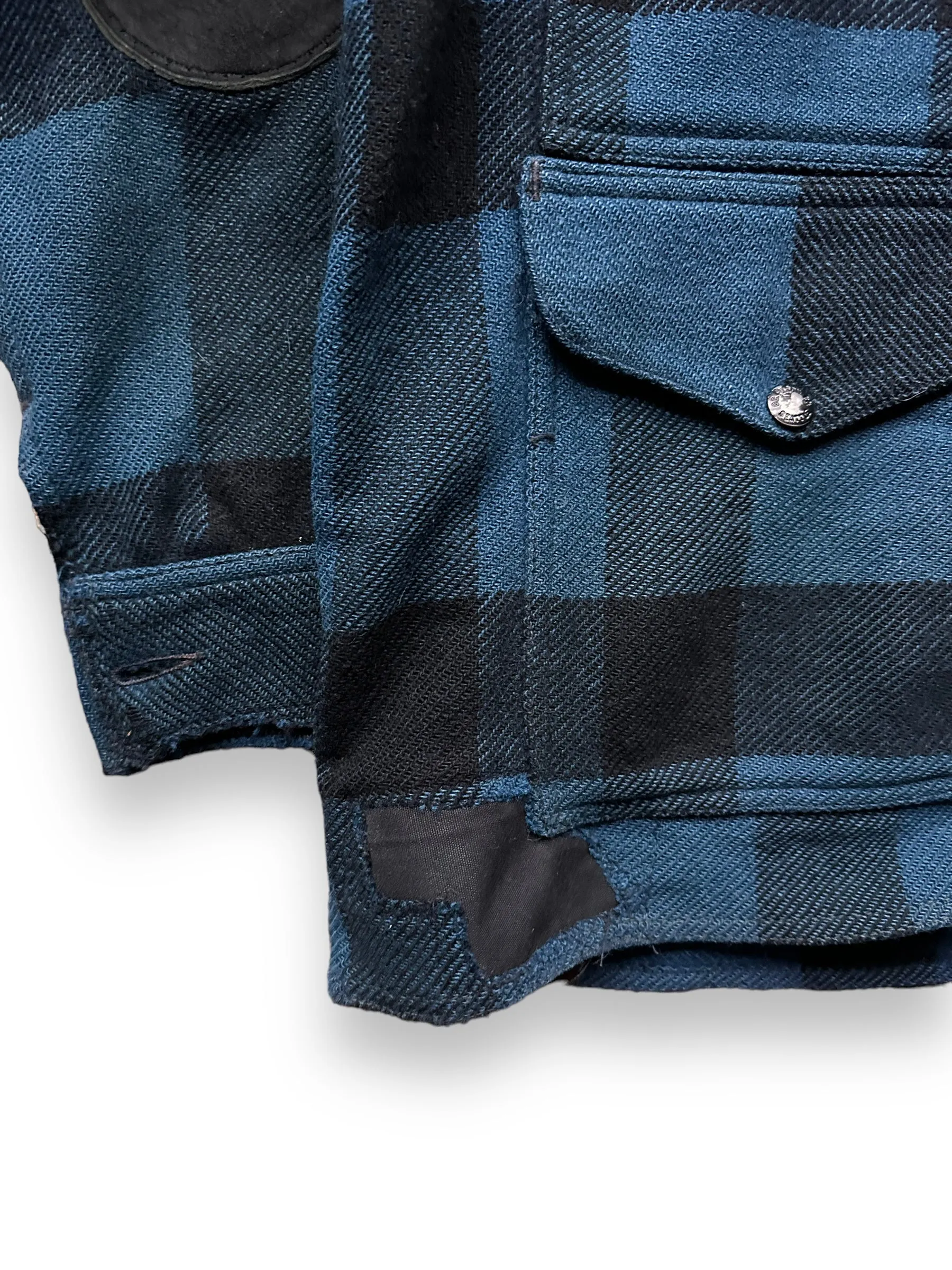 Vintage Union Made Filson Cobalt Blue & Black All Use Coat SZ 46  |  Vintage Filson Workwear Seattle | Barn Owl Vintage Seattle