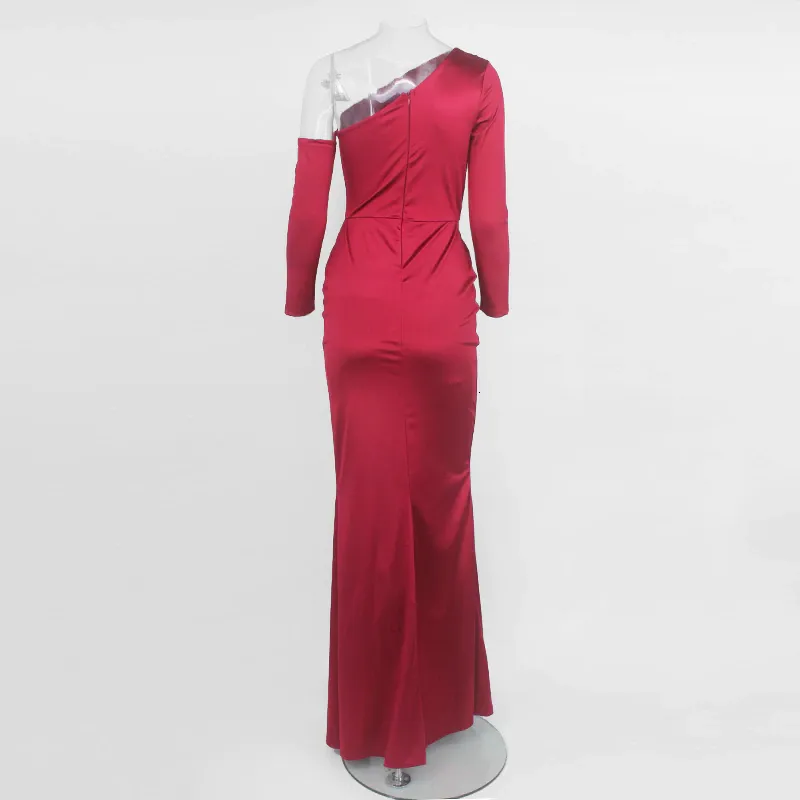 Women's Autumn Asymmetrical Sheath Long Dress