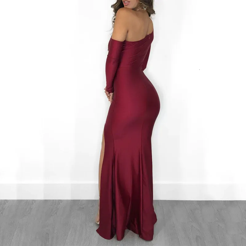 Women's Autumn Asymmetrical Sheath Long Dress