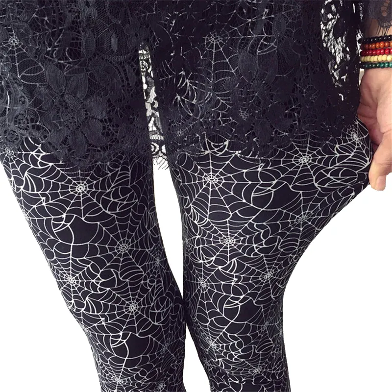 Women's Summer Casual Polyester High-Waist Leggings With Print
