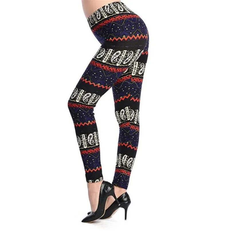 Women's Summer Casual Polyester High-Waist Leggings With Print