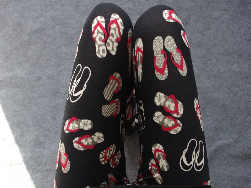 Women's Summer Casual Polyester High-Waist Leggings With Print