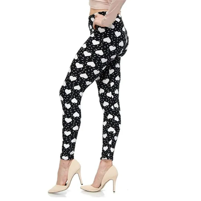 Women's Summer Casual Polyester High-Waist Leggings With Print