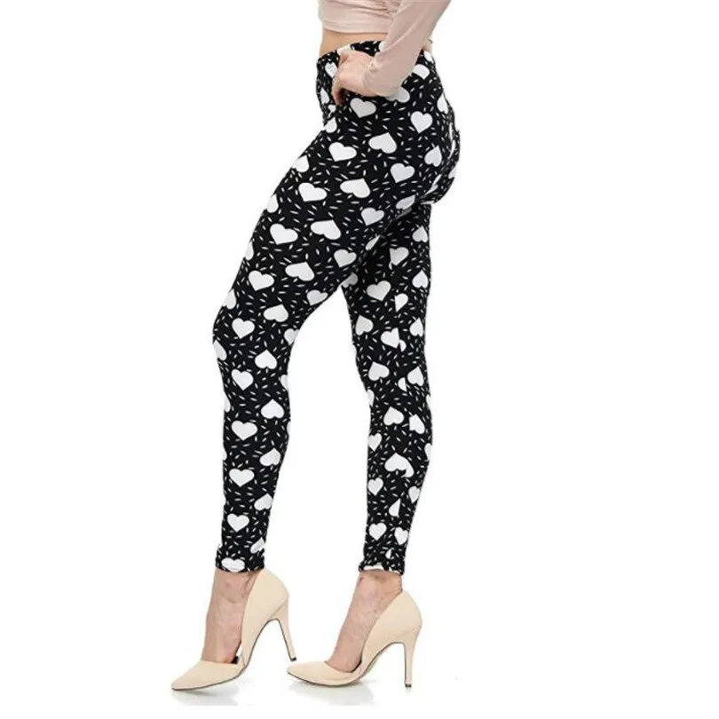 Women's Summer Casual Polyester High-Waist Leggings With Print