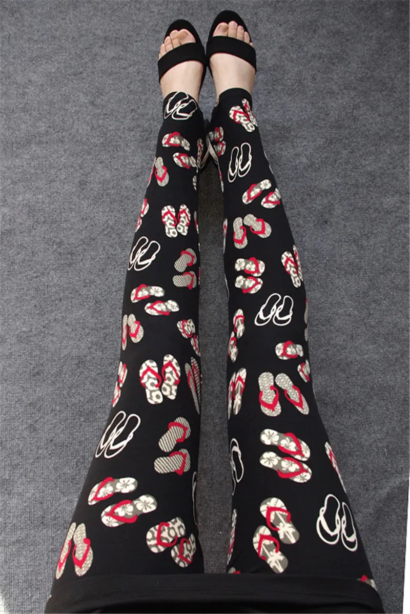 Women's Summer Casual Polyester High-Waist Leggings With Print