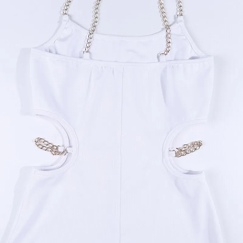 Women's Summer Sleeveless Solid Slim Dress