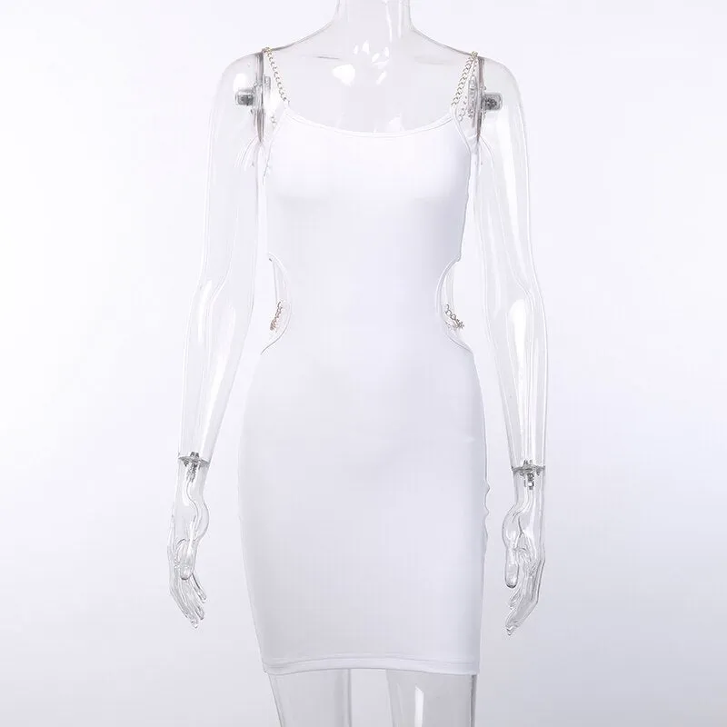 Women's Summer Sleeveless Solid Slim Dress