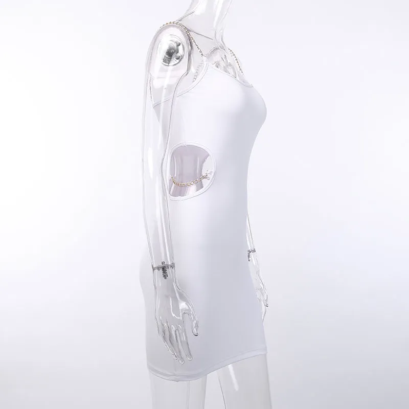 Women's Summer Sleeveless Solid Slim Dress