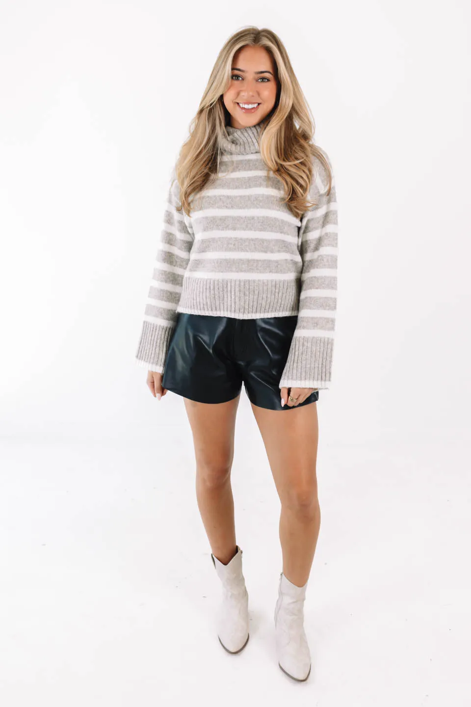 Z Supply Josephine Stripe Sweater - Heather Taupe